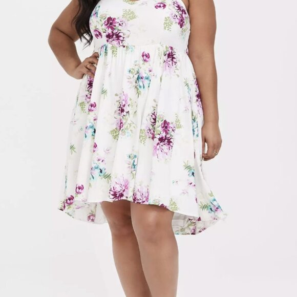 Torrid Mini Challis High-Low Skater Dress - Size 2X - Plus Size - Picture 12 of 12
